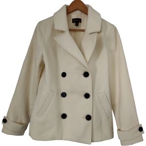 Dana Buchman Off White Women's Pea Coat Size M